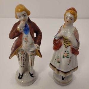 Vintage Couple Figurines Occupied Japan Hand‎ Painted Porcelain